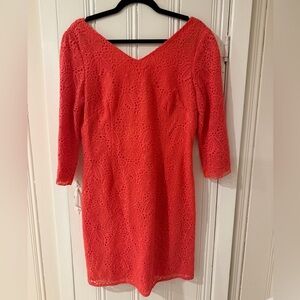 Lilly Pulitzer Vibrant Coral Lace Dress